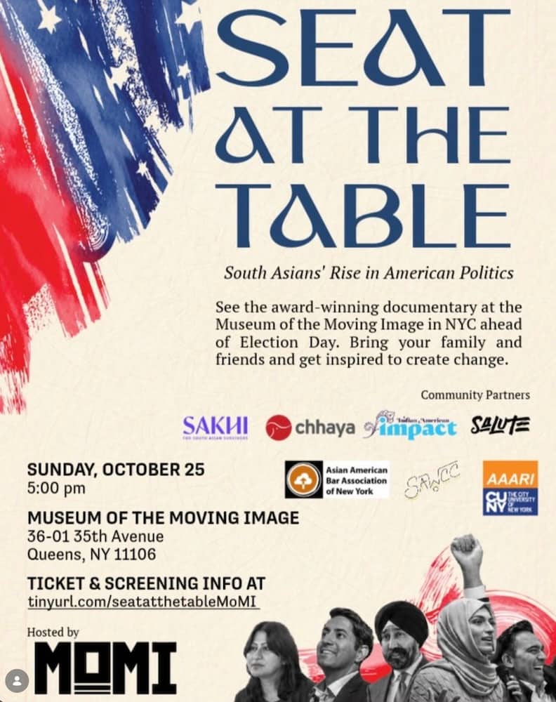 Seat at the Table Screening and Discussion - South Asian event