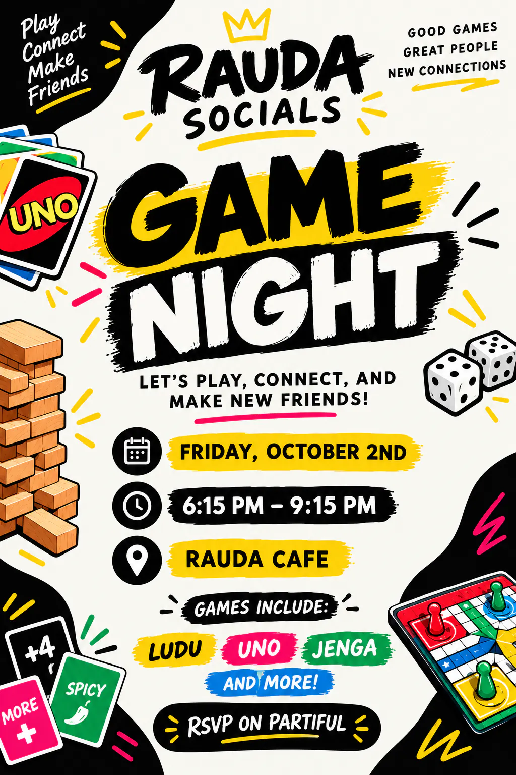 Rauda Socials Game Night — South Asian event in Jamaica, Queens