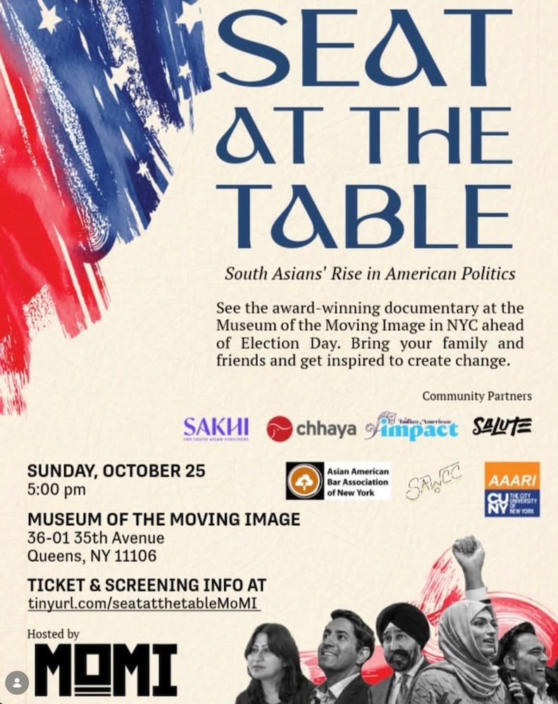 Seat at the Table Screening and Discussion — South Asian event in NY, Queens
