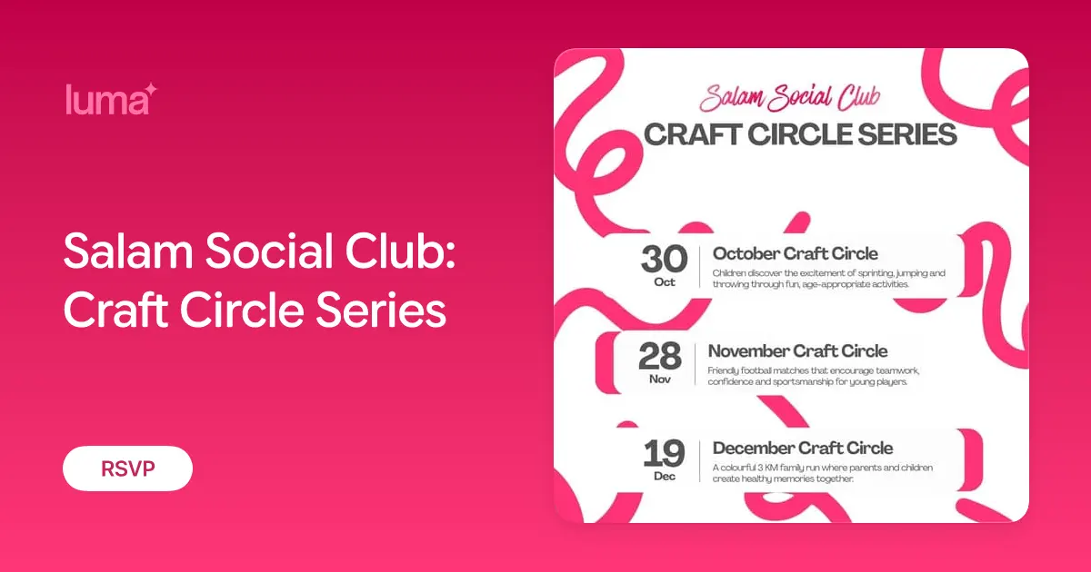 Salam Social Club: Craft Circle — South Asian event in Chelsea, Manhattan