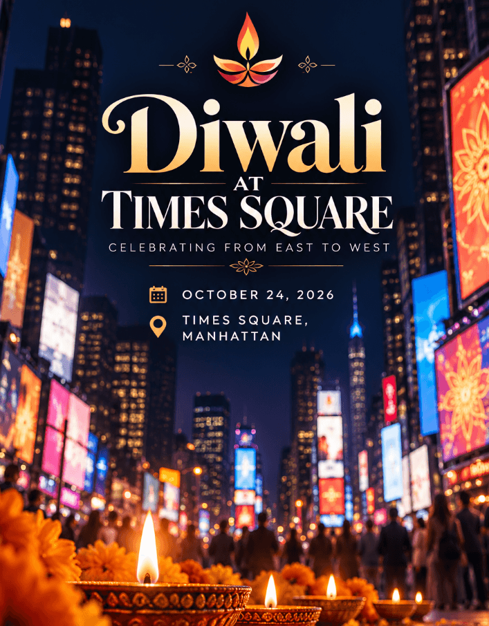 Diwali at Times Square 2026 event photography