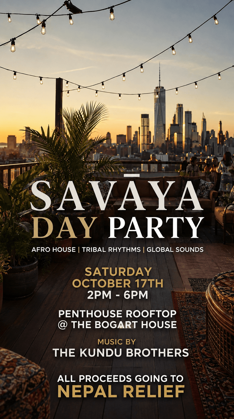 SAVĀYA DAY PARTY - a Nepal Relief Fundraiser — South Asian event in Brooklyn