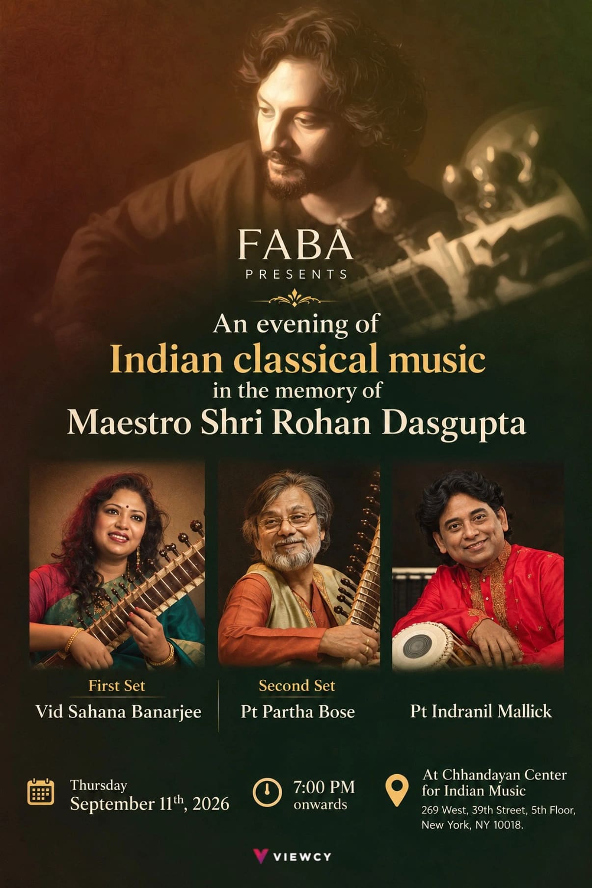 An Evening of Indian Classical Music — South Asian event in Midtown Manhattan, Manhattan