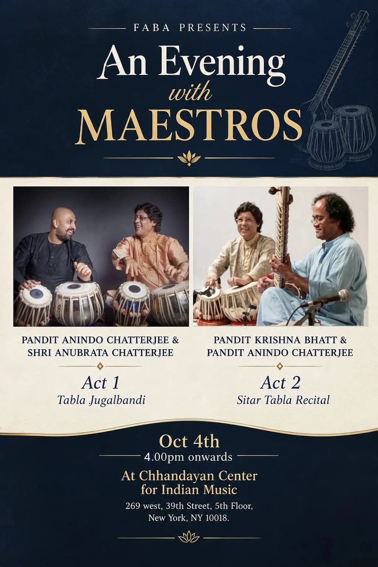 An Evening with Maestros — South Asian event in New York, Manhattan