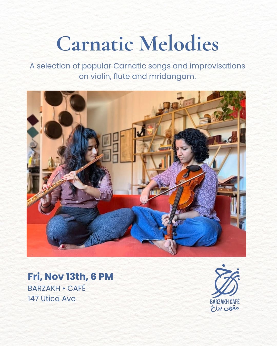 Carnatic Melodies — South Asian event in Brooklyn